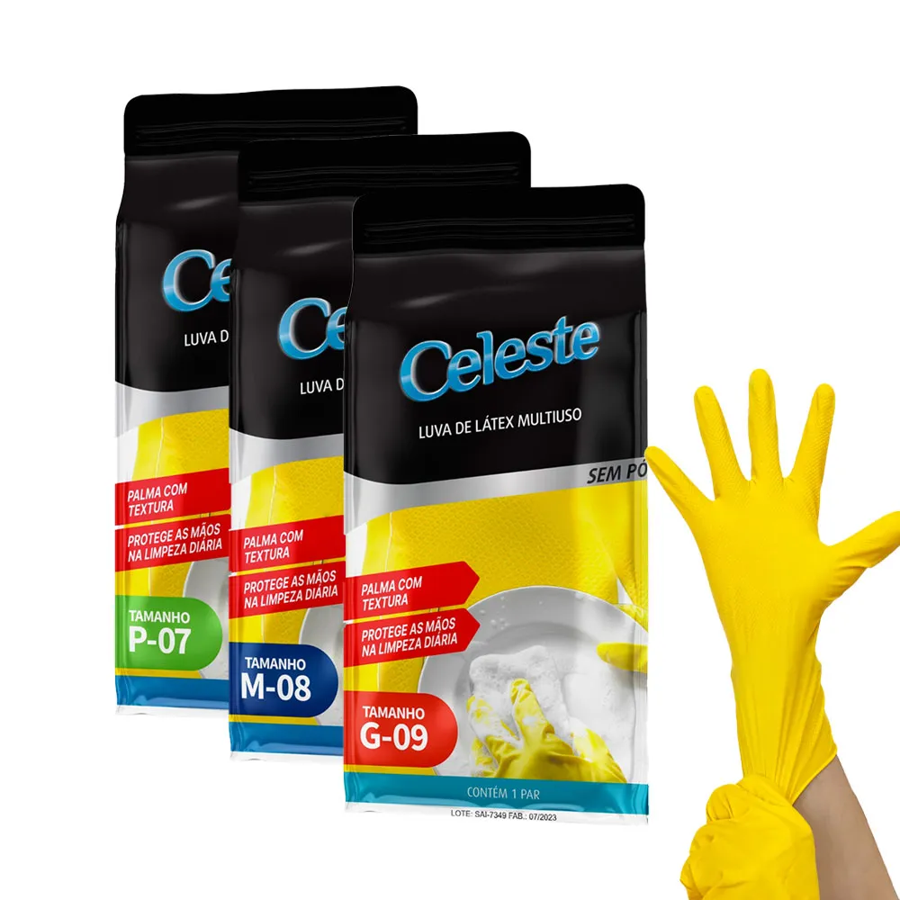 luva_de_limpeza_multiuso_latex_amarela_celeste_115_1_7ff2297c07808c516b26352c9675e798 Luva de Limpeza Multiuso Látex Amarela Celeste - Imagem 1