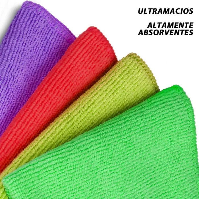 Pano Microfibra 30X30 Colorido 10 Unidades - Imagem 3
