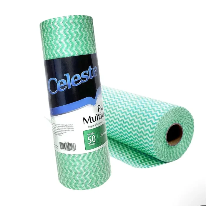 Pano Multiuso Limpeza Rolo com 50 Unidades 26cm x 50m - Imagem 3